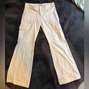 Abercrombie & Fitch Y2K 2000s low rise wide leg cargos